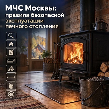 МЧС Москвы: правила безопасной эксплуатации печного отопления