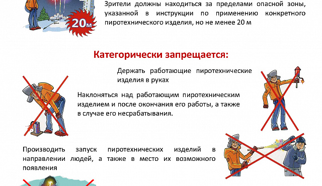 Памятка по применению гражданами бытовых пиротехнических изделий